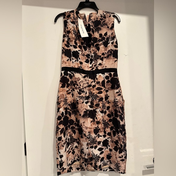 Oscar De La Renta Silk Floral Sheath Dress Size 6 Designer - Picture 3 of 6